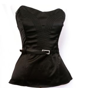 GUESS satin Bustier with belt